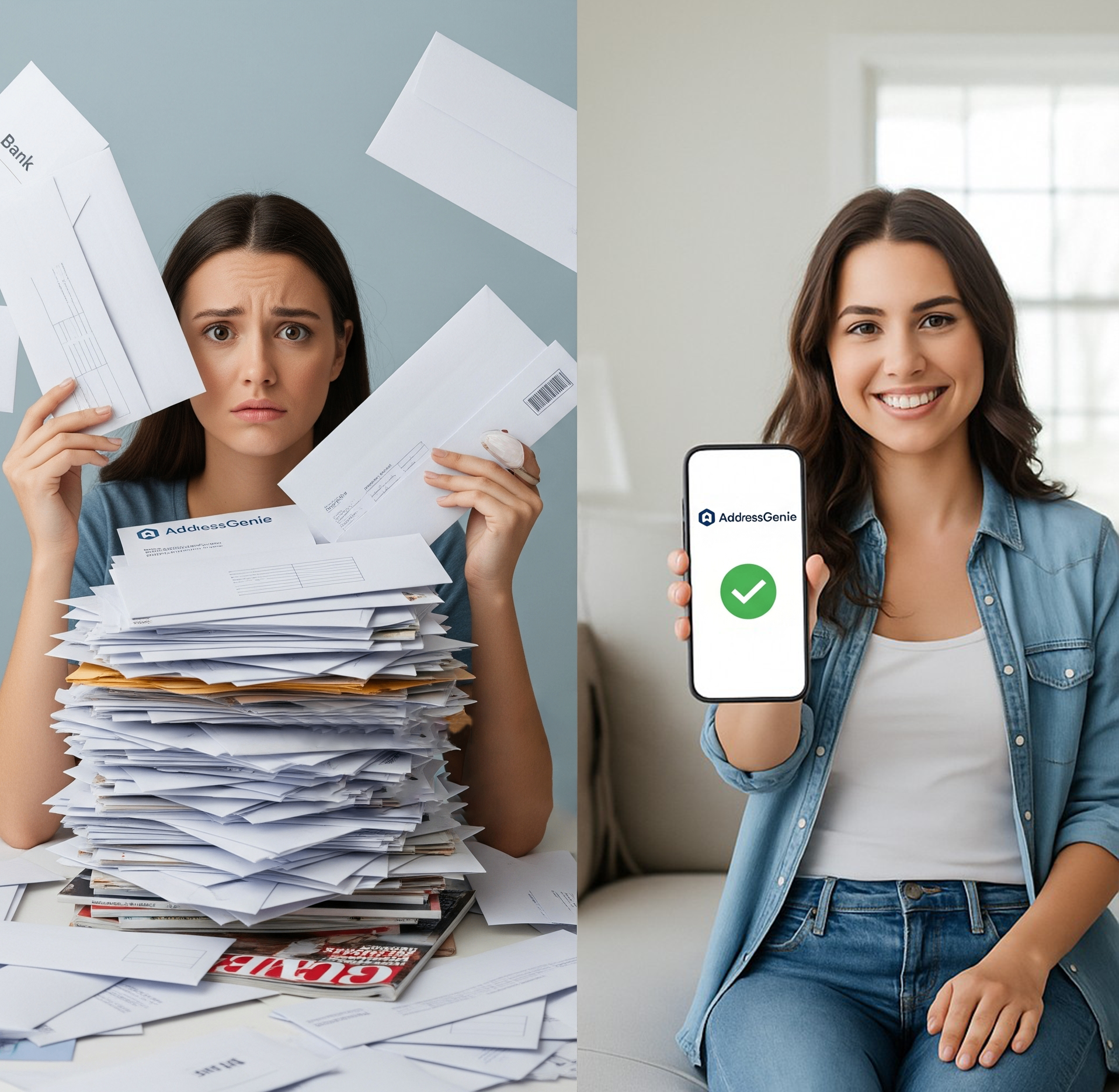 AddressGenie banner: save hours, avoid lost mail, and feel great with our address validation service.
